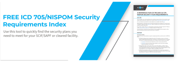 32 CFR NISPOM And ICD 705 Security Plan Requirements Index - Adamo